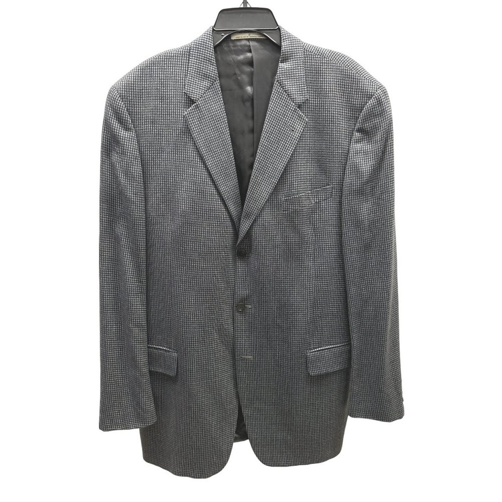 Joseph Abboud Gray/Blue Woven Silk/Wool Sportcoat 44 XL Extra Long